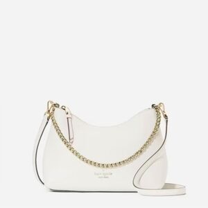 Kate Spade Egg Shell  Shoulder Bag With Strapes And Gold Chain